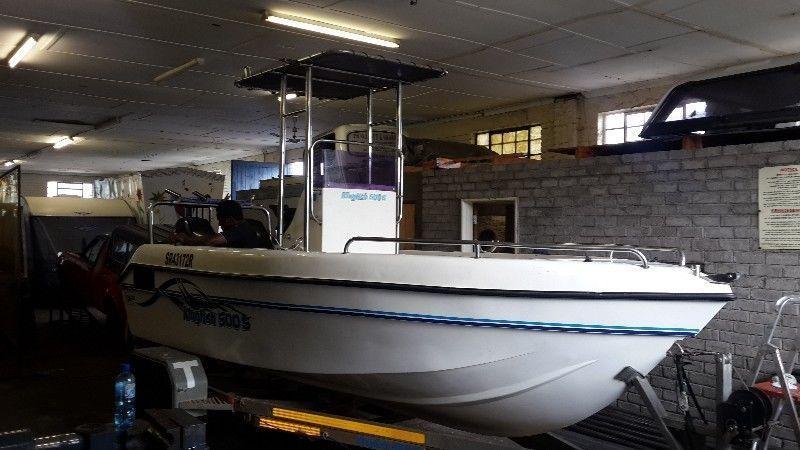 17ft kingfisher 500s boat with 2x40hp murcury motors for sale