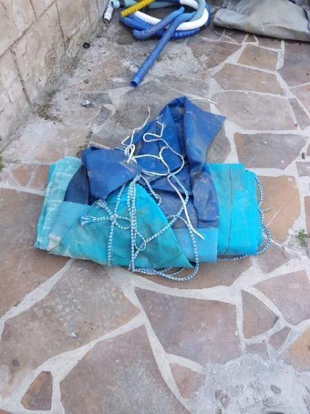 Various used boat covers