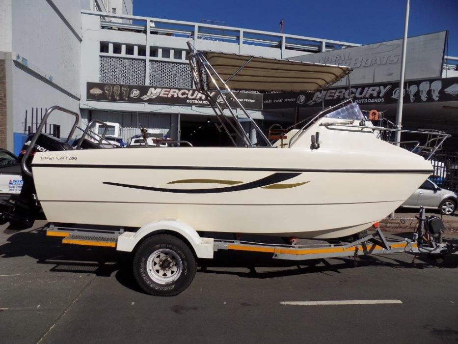Kosi cat 18,6 on trailer 2 x 75 hp mercury trim &tilt