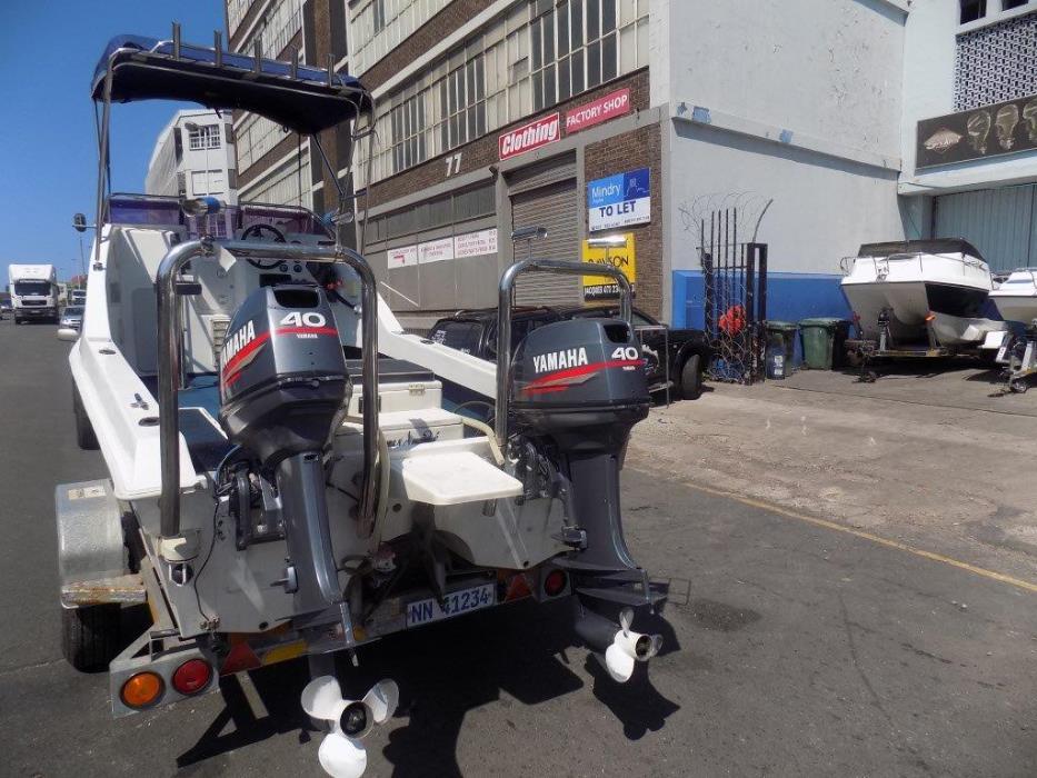 Sodwana cat 16 ft on trailer 2 x 40 hp yamaha