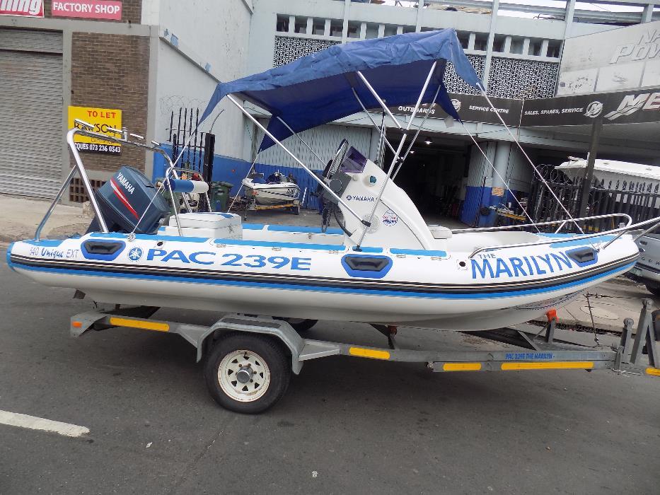 Unique 540 on trailer 85 hp yamaha trim & tilt