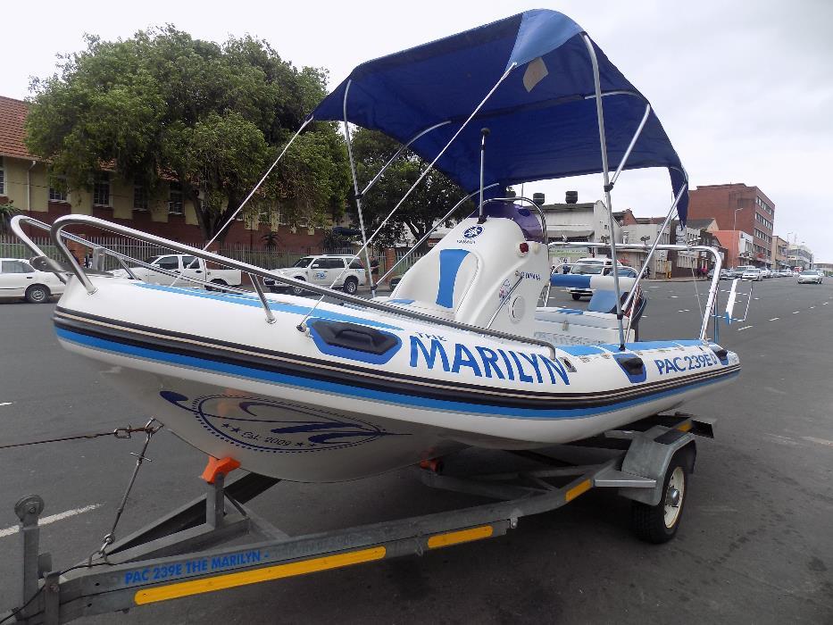 Unique 540 on trailer 85 hp yamaha trim & tilt