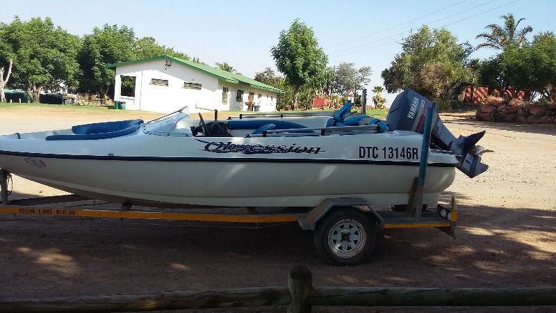 16 foot Ski Boat Obession with 85 Yamaha 2 stroke Excellent condition