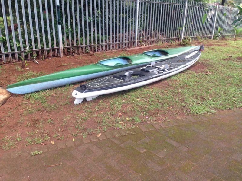 Eric's tunny fishing kayak & double seater canoe for sale