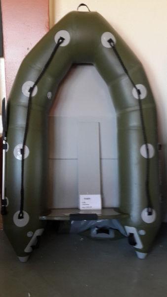 Inflatable rubber duck boat 2.4m.Perfect for species and bass fishing .NEW