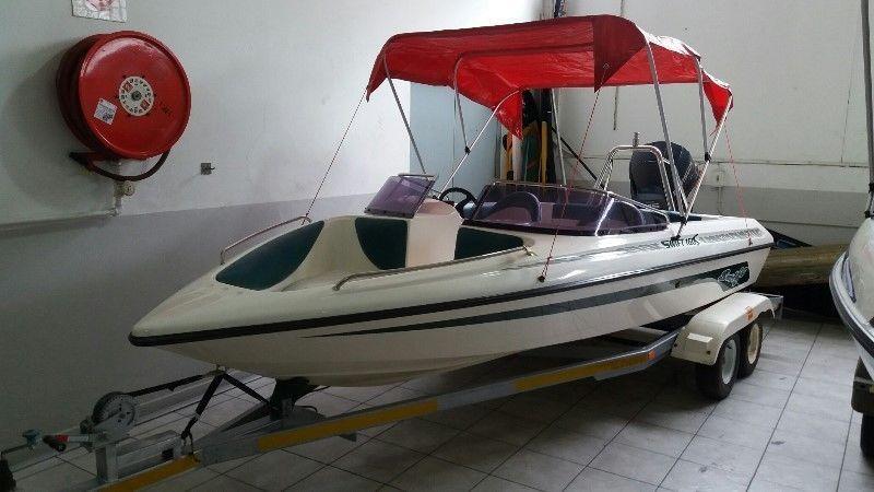 Swift 160 bow rider with 115Hp Evinrude motor
