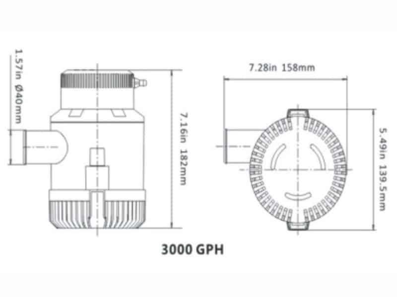 3000gph Seaflo bilge pump for sale