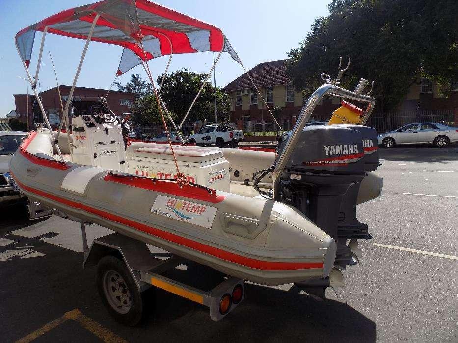Superduck 540 on trailer 2 x 40 hp yamaha trim and tilt