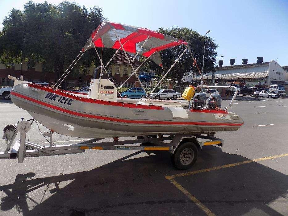 Superduck 540 on trailer 2 x 40 hp yamaha trim and tilt