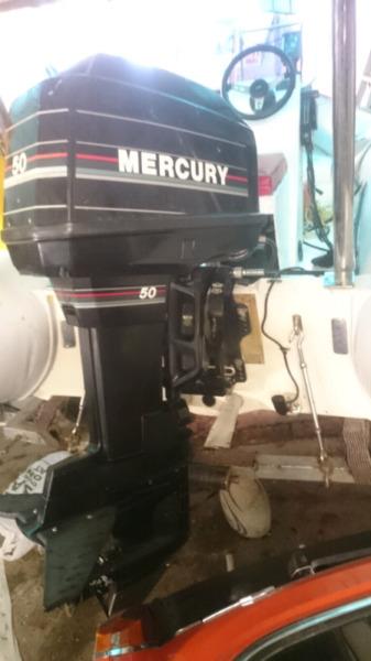 Semi rigid rubber duck +50hp Mercury