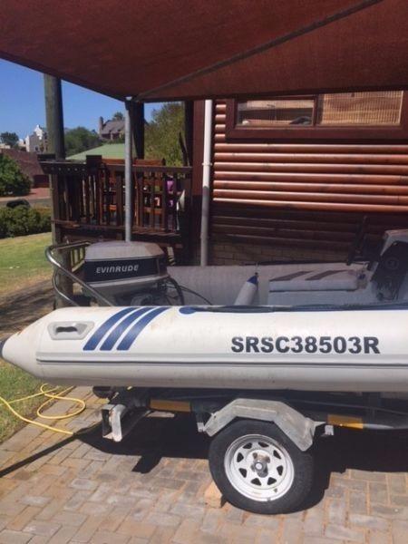 4.8m Stingray semi rigid boat for sale