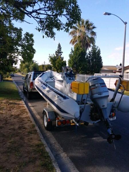 5.4m Gemini Rubberduck 90Hp Mariner