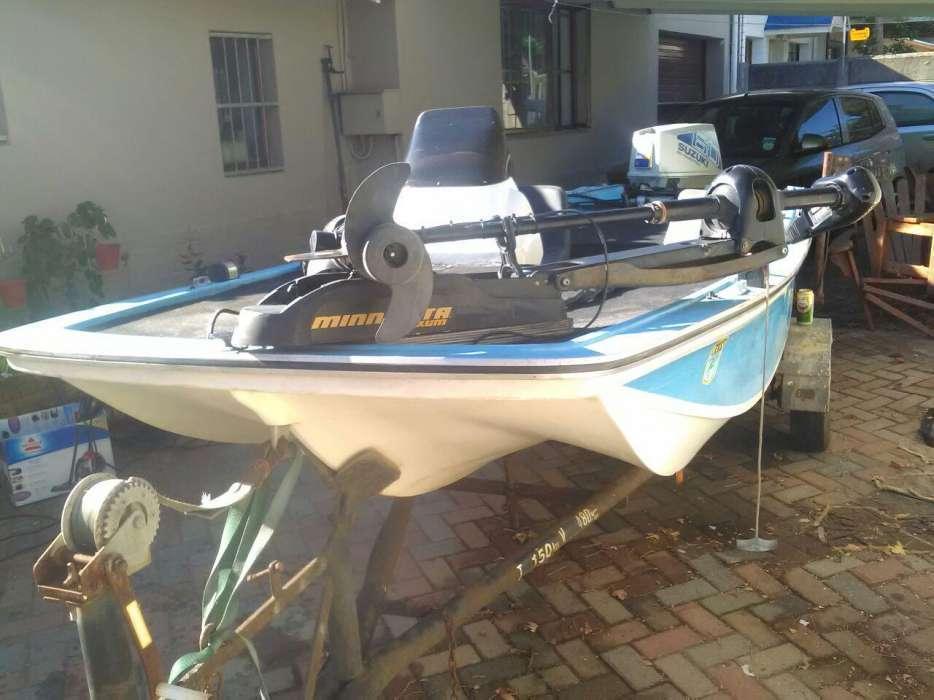 Bass boat with trailer