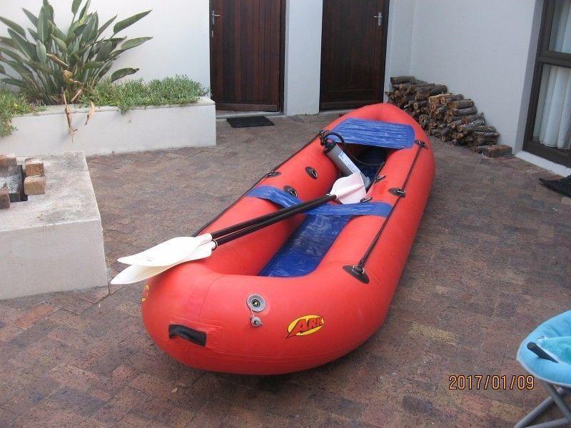Inflatable boat with oars-excellent condition-used once-available immediately