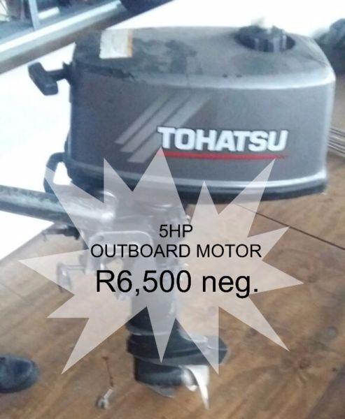 5HP Tohatsu Outboard Motor