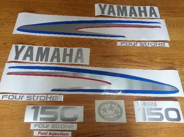 Yamaha Four stroke outboard motor cowl decals graphics sticker sets