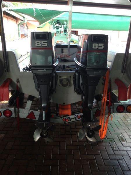 2 X 85 HP Yamaha outboards