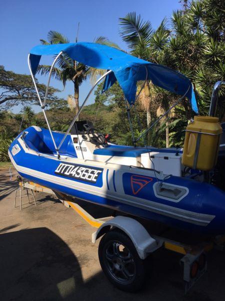 Buccaneer 4.8m cat semi rigid duck