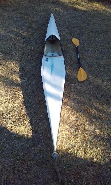 K1 kayak and paddle