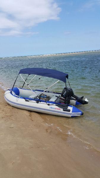 Combo, Aquastrike 3.2m MK III Inflatable Boat & 9.8hp / New!!