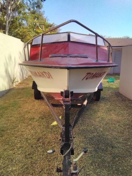 Ace Craft boat, 85 Yamaha Longstern pre-mix with trim and tilt