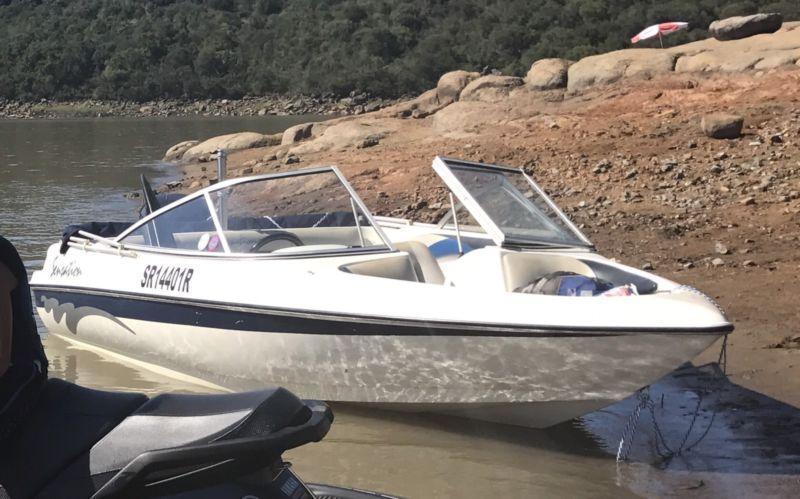 16ft Sensation boat with 115hp Johnson