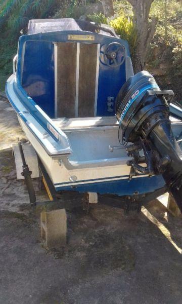 Trimcraft boat with trailer & Mecury 50 engine