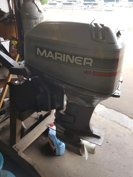 Mariner 40 Horsepower Outboard Boat Motor For Sale