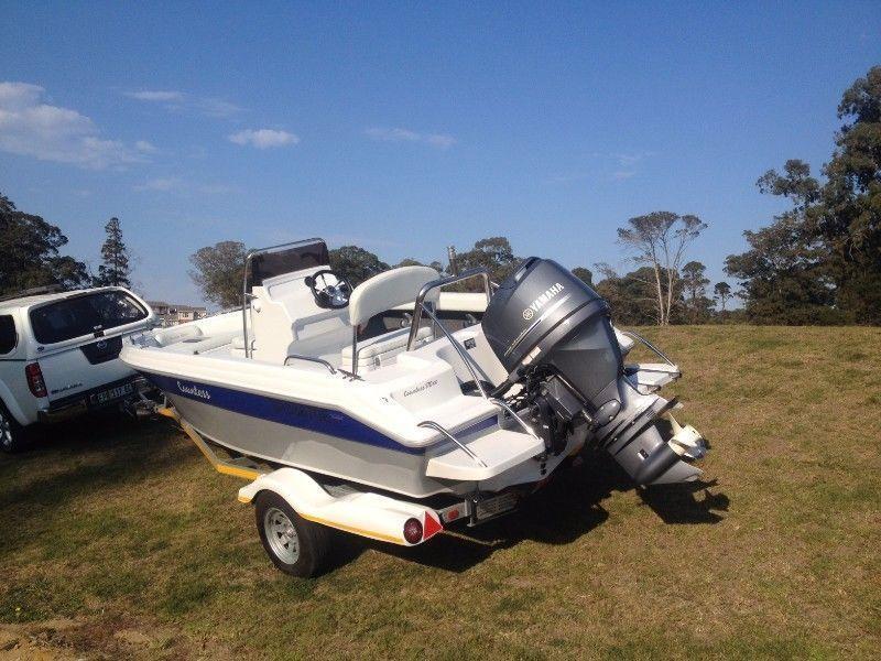 2016 Countess 170 on trailer with a Yamaha 100hp outboard engine