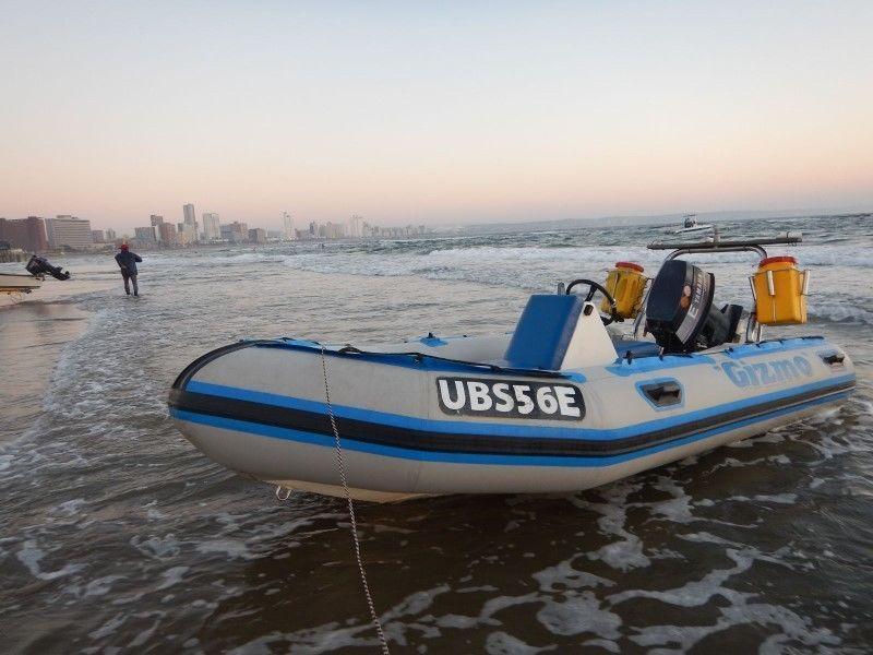 4.3m Rubber Duck with 40 Yamaha 3 cylinder