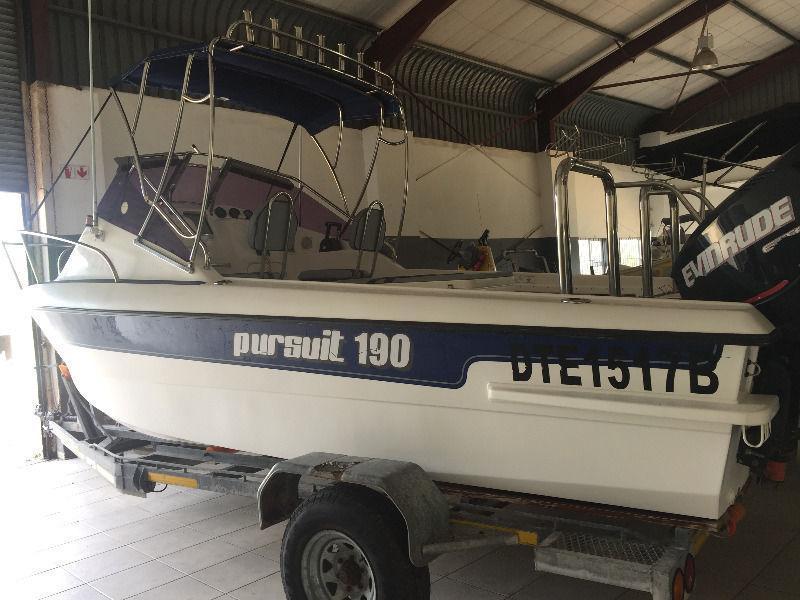 Pursuit190 with 2 x 115Hp Evinrude Engines