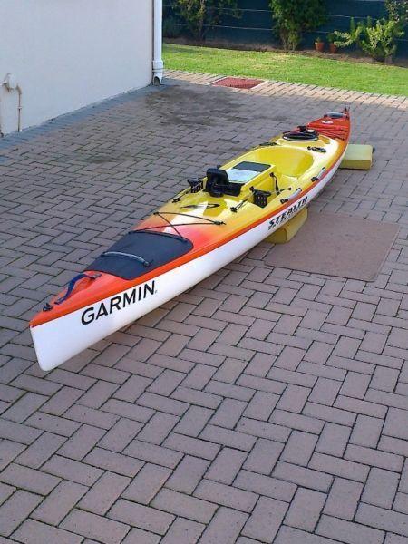 Stealth pro fishing kayak with fishfinder excellent condition