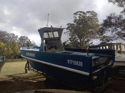 Barakah Deep Sea Boat on trailer