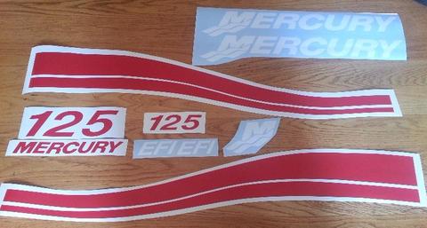 Mercury outboard motor cowl decals stickers graphics kits