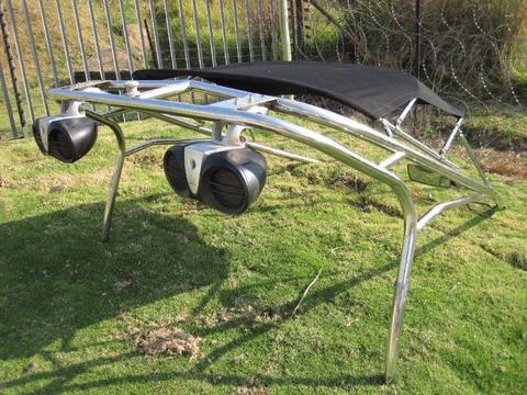 Stainless Steel Wake Tower with bimini canopy