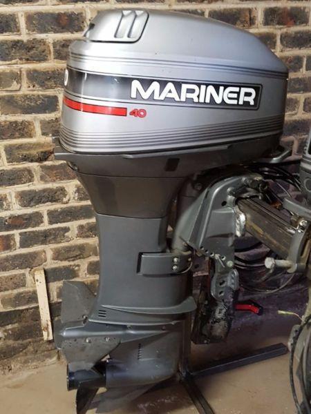 2 x Mariner 40 Hp outboard engines - Good Condition - Available