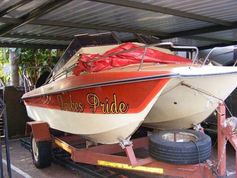 Coast Craft 16ft Cat with x 2 Old Yamaha 55hp 2-Stroke Motors