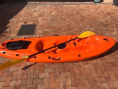 BUDDY Recreational Kayak + Paddle + Utility Seat - Fair Condition