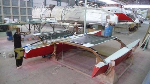NINJA Proa Prototype , Plywood - carbon mast -high tech sails - not complete