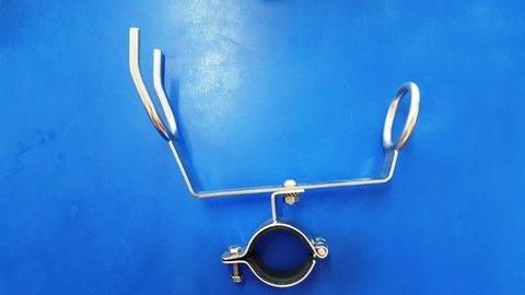 STAINLESS STEEL FORKED ROD HOLDER & ADJUSTABLE CLAMP R550.00 EACH