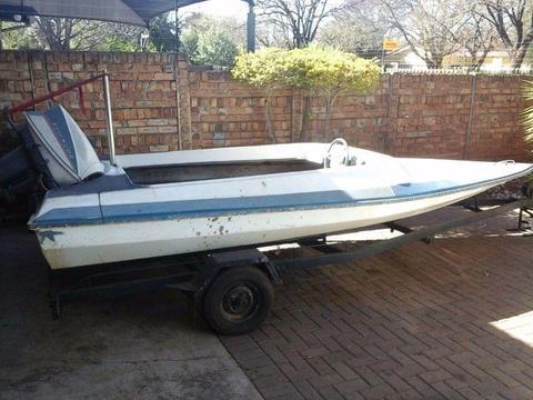 Ski-boat and trailer