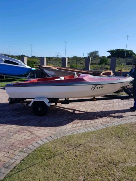 4.4m boat on trailer