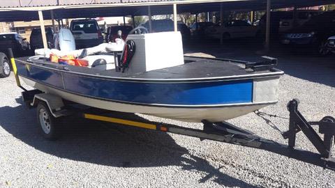 Bass boat with trailer