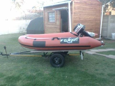 3M SPORT RUBBER DUCK BOAT WITH 15HP YAMAHA MOTOR
