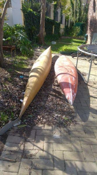 2 Kayaks for Sale (fiberglass)