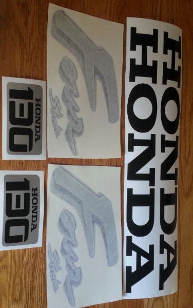 130 HP Honda four stroke outboard motor cowl graphics vinyl cut decals