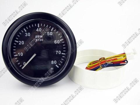 KUS TACHOMETER GAUGE 8000RPM – BLACK