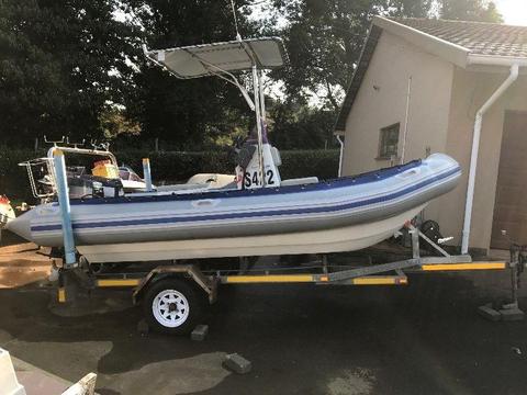 ** PRICE DROP ** Stingray Predator Cat 4.9m Rubber Duck with 2 x 40HP Yamahas