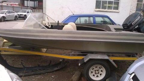 Ski Boat with 50 HP Evinrude Motor