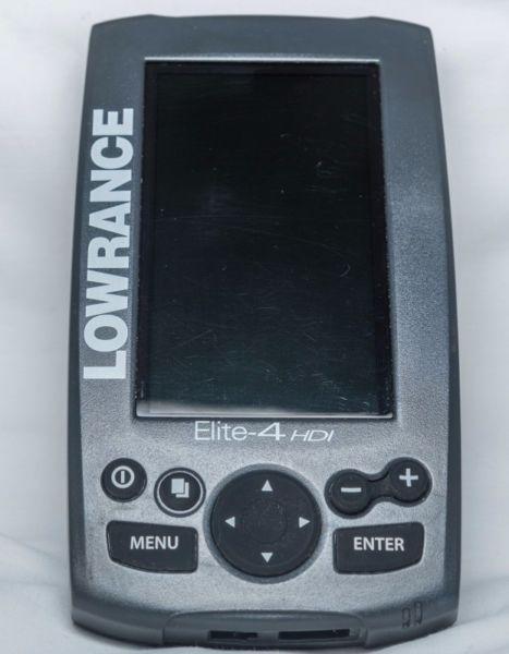 FishFinder: Lowrance Elite 4 HDI Sonar with built-in GPS
